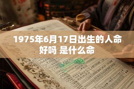 1975年6月17日出生的人命好吗 是什么命