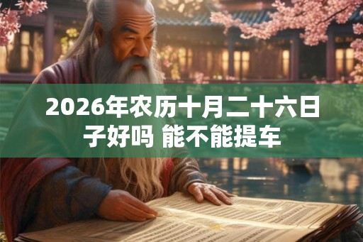 2026年农历十月二十六日子好吗 能不能提车