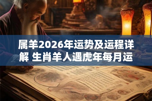 属羊2026年运势及运程详解 生肖羊人遇虎年每月运势