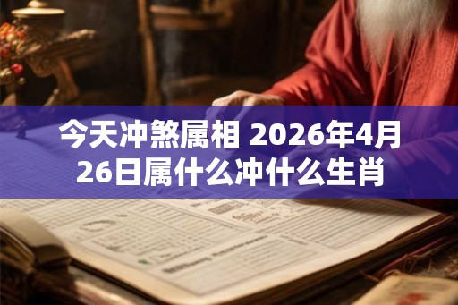 今天冲煞属相 2026年4月26日属什么冲什么生肖