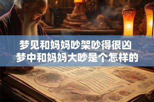 梦见和妈妈吵架吵得很凶 梦中和妈妈大吵是个怎样的预兆