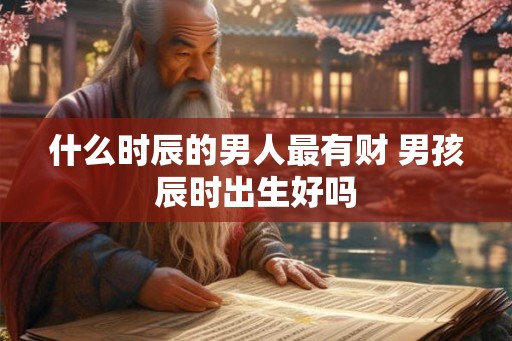 什么时辰的男人最有财 男孩辰时出生好吗