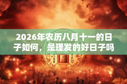 2026年农历八月十一的日子如何，是理发的好日子吗？