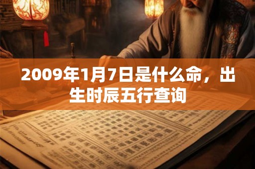 2009年1月7日是什么命，出生时辰五行查询