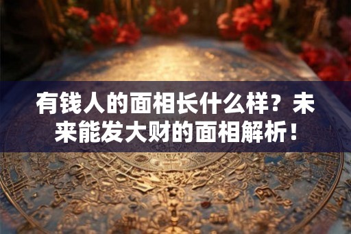 有钱人的面相长什么样？未来能发大财的面相解析！