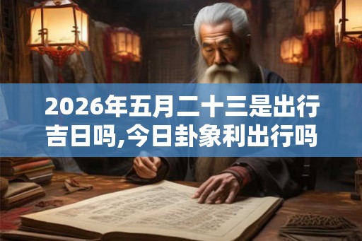 2026年五月二十三是出行吉日吗,今日卦象利出行吗