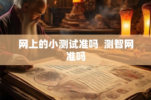 网上的小测试准吗  测智网准吗