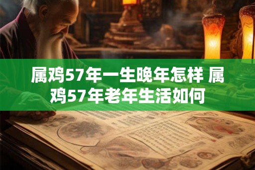 属鸡57年一生晚年怎样 属鸡57年老年生活如何