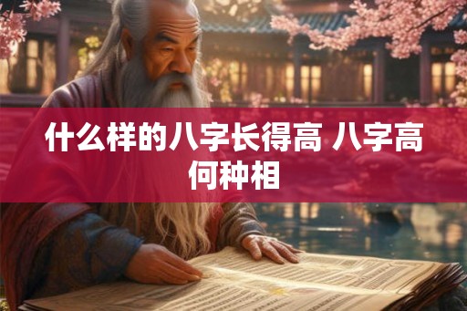 什么样的八字长得高 八字高何种相
