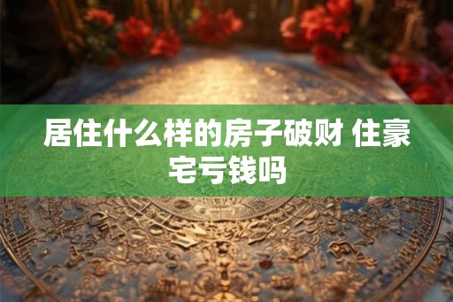 居住什么样的房子破财 住豪宅亏钱吗