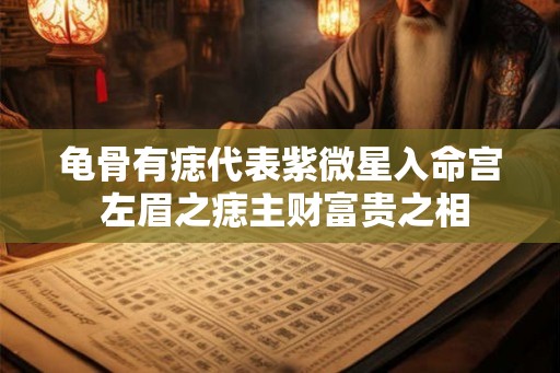 龟骨有痣代表紫微星入命宫 左眉之痣主财富贵之相