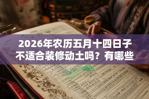 2026年农历五月十四日子不适合装修动土吗？有哪些吉日？