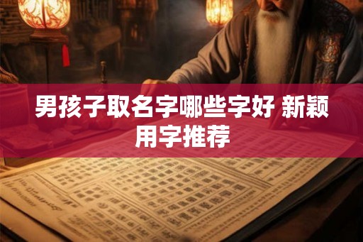 男孩子取名字哪些字好 新颖用字推荐