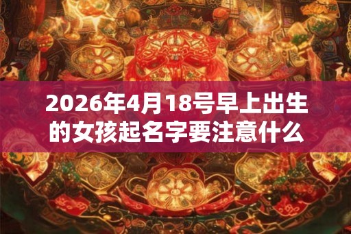 2026年4月18号早上出生的女孩起名字要注意什么 2026年4月18号早上出生的女孩起名字要注意什么