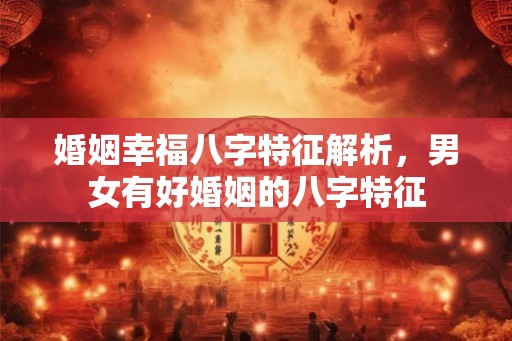 婚姻幸福八字特征解析，男女有好婚姻的八字特征