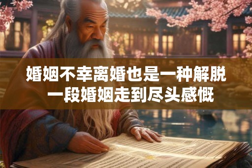 婚姻不幸离婚也是一种解脱  一段婚姻走到尽头感慨