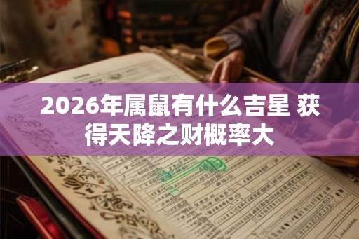 2026年属鼠有什么吉星 获得天降之财概率大