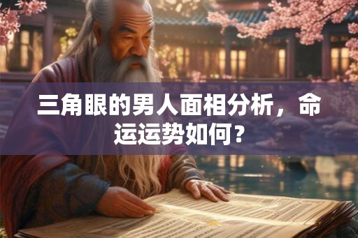 三角眼的男人面相分析，命运运势如何？