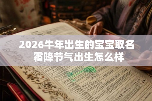 2026牛年出生的宝宝取名  霜降节气出生怎么样
