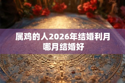 属鸡的人2026年结婚利月 哪月结婚好 属鸡的人2026年结婚利月 哪月结婚好