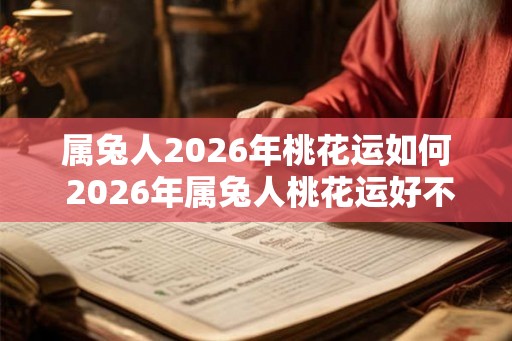 属兔人2026年桃花运如何 2026年属兔人桃花运好不好