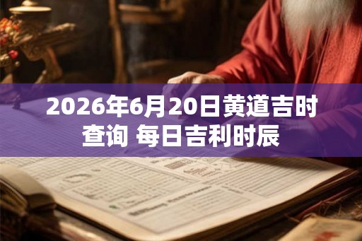 2026年6月20日黄道吉时查询 每日吉利时辰