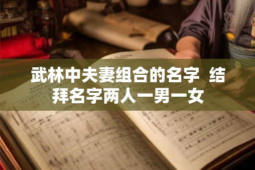 武林中夫妻组合的名字  结拜名字两人一男一女