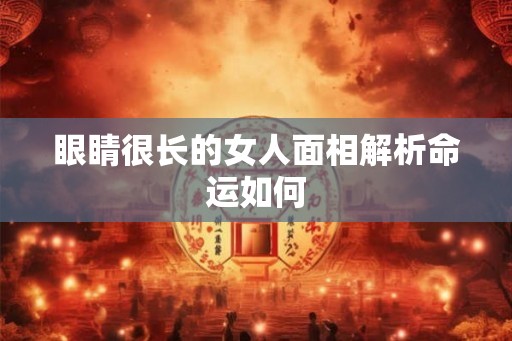 眼睛很长的女人面相解析命运如何