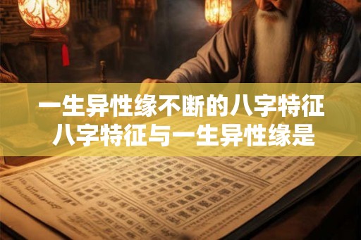 一生异性缘不断的八字特征 八字特征与一生异性缘是否有关