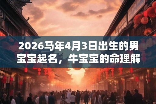 2026马年4月3日出生的男宝宝起名，牛宝宝的命理解析