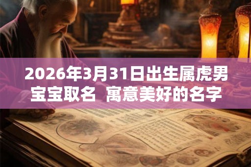 2026年3月31日出生属虎男宝宝取名  寓意美好的名字