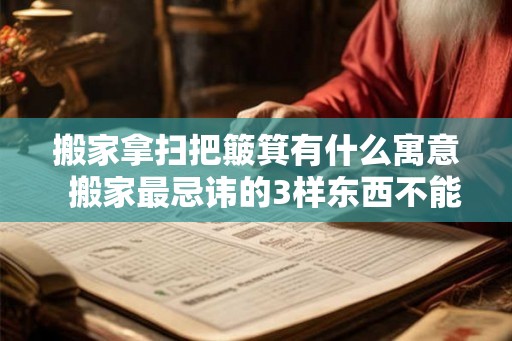 搬家拿扫把簸箕有什么寓意  搬家最忌讳的3样东西不能搬新家