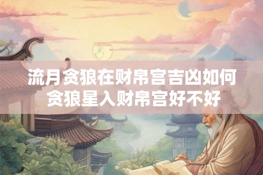 流月贪狼在财帛宫吉凶如何 贪狼星入财帛宫好不好