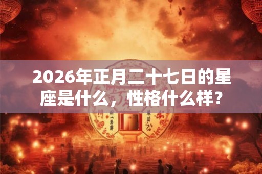 2026年正月二十七日的星座是什么，性格什么样？