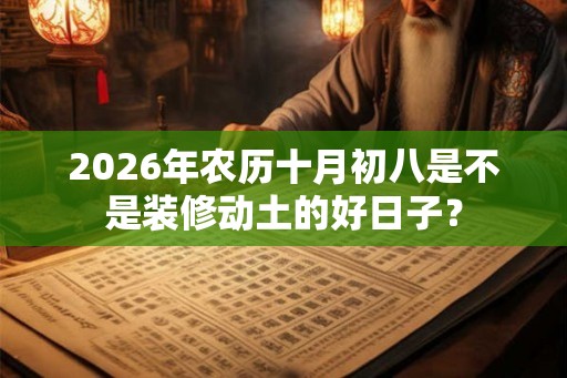 2026年农历十月初八是不是装修动土的好日子？