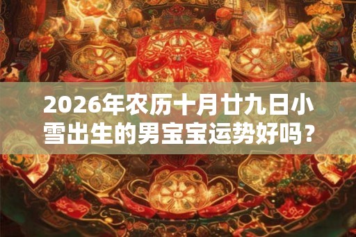 2026年农历十月廿九日小雪出生的男宝宝运势好吗？命理解析