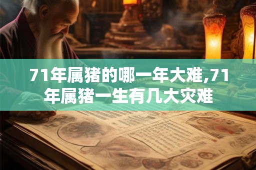 71年属猪的哪一年大难,71年属猪一生有几大灾难