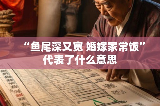 “鱼尾深又宽 婚嫁家常饭”代表了什么意思