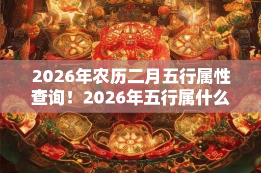 2026年农历二月五行属性查询!2026年五行属什么 2026年农历二月五行属性查询!2026年五行属什么