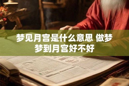 梦见月宫是什么意思 做梦梦到月宫好不好
