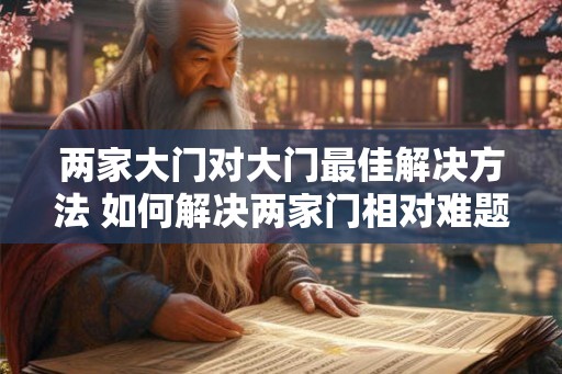 两家大门对大门最佳解决方法 如何解决两家门相对难题
