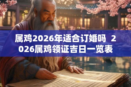 属鸡2026年适合订婚吗  2026属鸡领证吉日一览表