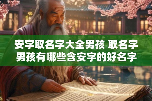 安字取名字大全男孩 取名字男孩有哪些含安字的好名字 安字取名字大全男孩 取名字男孩有哪些含安字的好名字