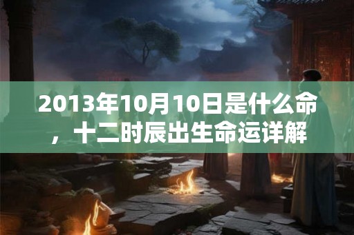 2013年10月10日是什么命，十二时辰出生命运详解