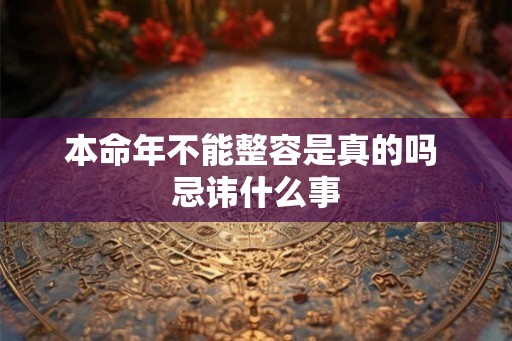 本命年不能整容是真的吗 忌讳什么事