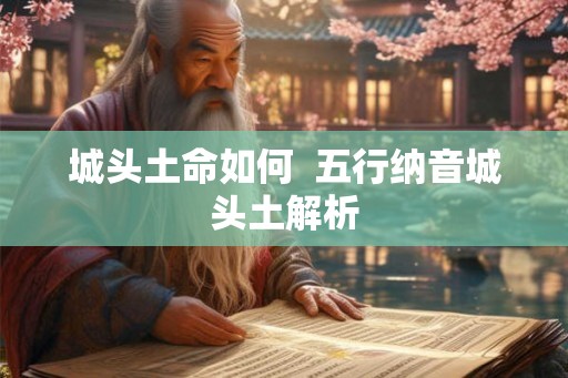 城头土命如何  五行纳音城头土解析