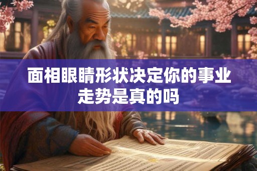 面相眼睛形状决定你的事业走势是真的吗