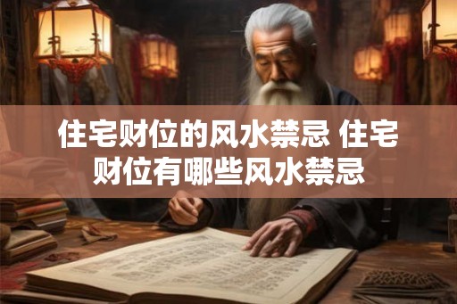 住宅财位的风水禁忌 住宅财位有哪些风水禁忌