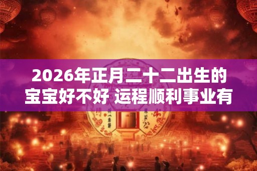2026年正月二十二出生的宝宝好不好 运程顺利事业有成就 2026年正月二十二出生的宝宝好不好 运程顺利事业有成就