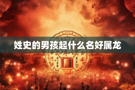 姓史的男孩起什么名好属龙